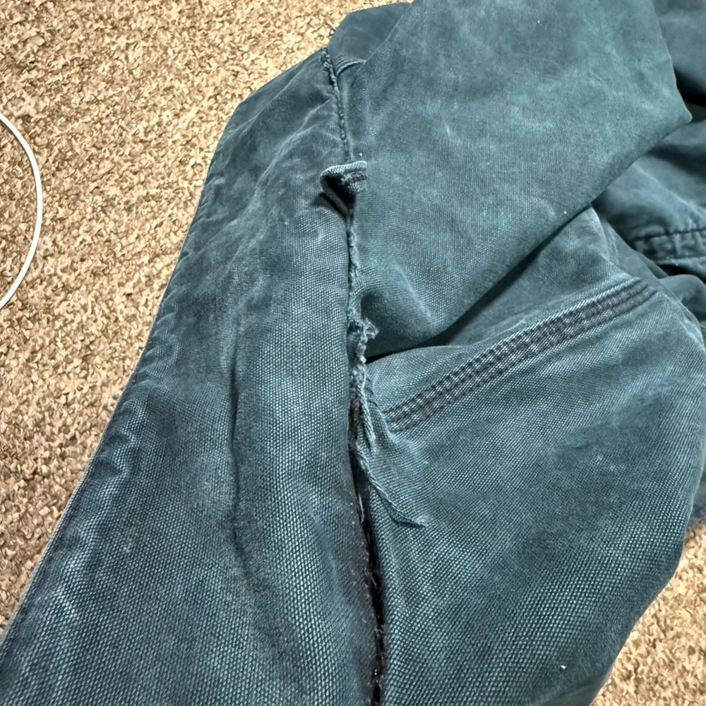 Carhartt Canvas Flannel Lined Snap Button Jacket Forest Green XL - Picture 5 of 6
